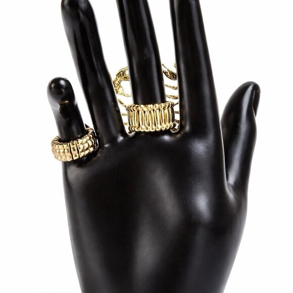 Gold Tone Scorpion Rhinestone Stretch Ring - Picture 2 of 8